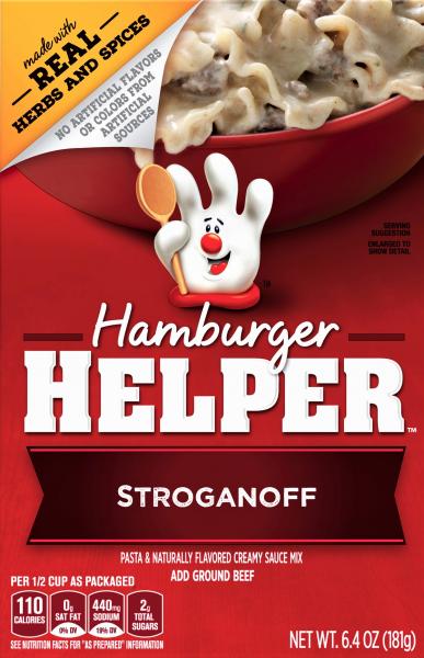 HAMBURGER HELPER 'Stroganoff' Pasta & Naturally Flavored Creamy Sauce Blend 181 gr
